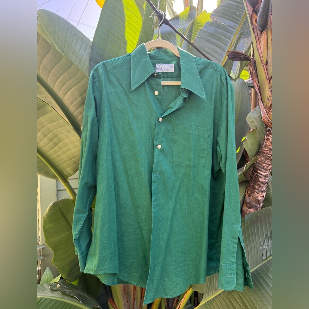 Vintage Green Button Down
